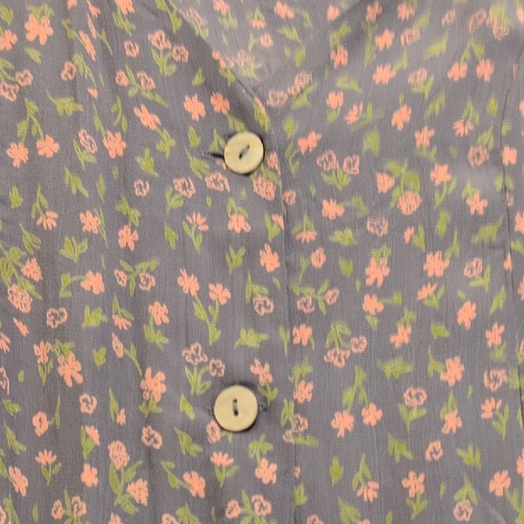 RVCA Women's Floral Dress - Blue and Pink - Picture 4 of 7